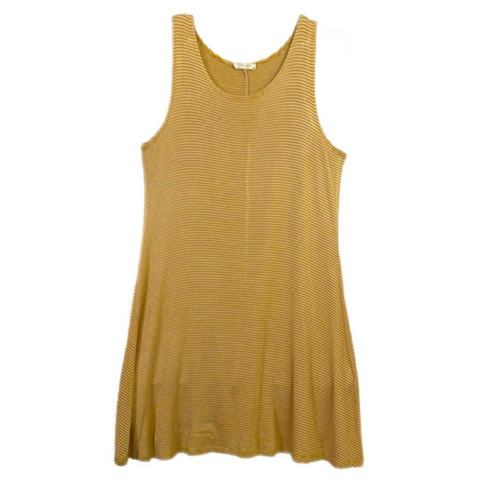 🏷 Olivia Rae sundress tank dress XL Yellow and cream striped